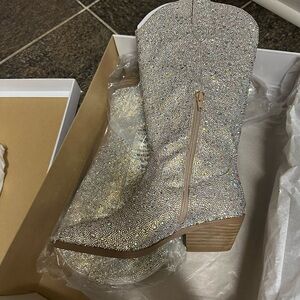 Betsey Johnson Rhinestone Cowgirl Boots